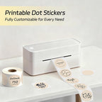2 inch Dot Stickers Labels Circle Garage Sale Sticker 750Pcs Round Thermal Printer Stickers Printable Writable Price Labels for Yard Sale, Light Brown