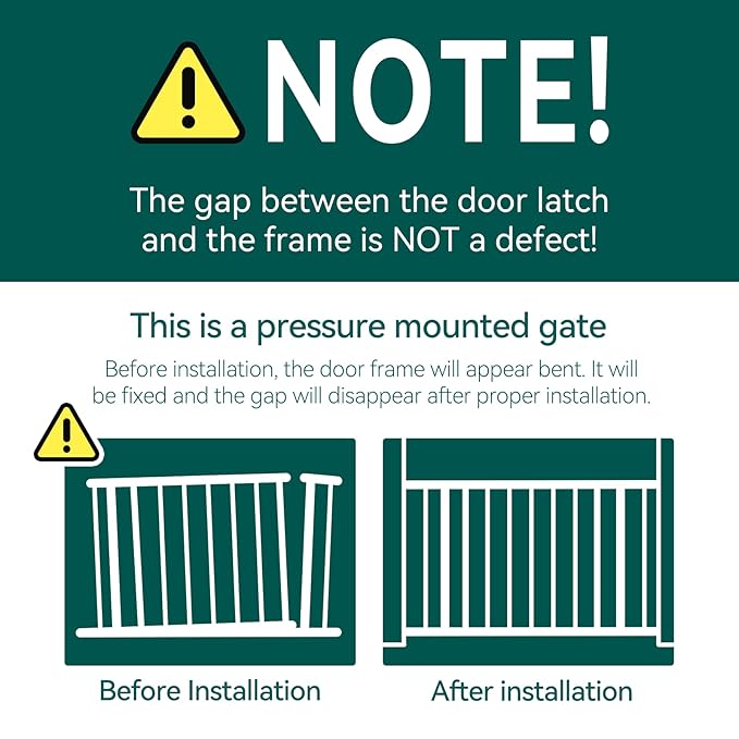 Babelio Baby Gate, 29-48 Inch Auto Close Pet Gate PressGuard P7, Easy Install Pressure-Mounted Safety Gate, Extra Wide Pet Gate for Stairs and Doorways, 2 Pack White