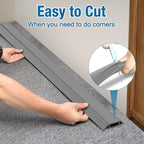 Eapele Floor Cord Cover 6.5ft Cord Covers for Wires on Floor, Heavy Duty Extension Cord Cover, Rubber Floor Cable Cover, Prevent Trip Hazard for Sidewalk Home Office Outdoor or Indoor Settings (Beige)