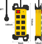 8 Outlet Heavy Duty Power Strip, 2700J Surge Protector with 6FT Extension Cord, Industrial Metal Powerstrip 15Amp, Wall Mount for Garage Workshop Outdoor Home Office, Wide Spaced (6ft)
