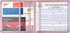 Wisdompro Small Car Registration and Insurance Documents Holder - Premium PU Leather Vehicle Glove Box Paperwork Wallet Case Organizer for ID, Driver's License, Key Contact Information Cards