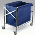 Commercial Laundry Cart 12 Bushel (400L) Collapsible Laundry Baskets with Wheels, Heavy Duty Industrial Rolling Baskets Trucks with Steel Frame and Waterproof Oxford Cloth, for Home Organizer Storage