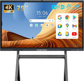 75" Smart Board Google EDLA-Certified 4K Interactive Whiteboard SmartBoard for Classroom & Office, Android 14 Touchscreen with 48MP AI Camera Win11 Pro 8G RAM+256G ROM, 40-Points, Wall Mount