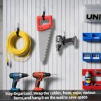 17 Inch Extension Cord Holder Organizer with Triangle Clips for Garage Organization and Storage, Adjustable Heavy Duty Storage Straps for Men Workshop (6)