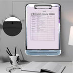 Clipboard with Storage,Storage Clipboard with Pen Holder,Heavy Duty Plastic Storage Clipboard with Low Profile Clip, Clipboard Folder, Teacher Must Haves, Office Supplies,Purple Dragons
