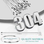 LEIFIDE 100 Pcs Metal Zip Ties 304 Stainless Steel Zip Ties Heavy Duty Self Locking 220 Pound Tensile Strength Cable Suitable for Exhaust Wrapping Fence Outdoor Workshop Canopy(11.8 Inch)