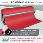 Christmas Red Kraft Paper Roll 24" x 8640" (720 feet) - Quality USA-Made Large Paper Roll 50lb Thickness for Packing, Moving, Shipping & Crafts/Art - Natural Wrapping Material by IDL Packaging
