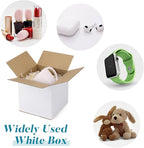 Shipping Boxes 6x6x6 Set of 6, White Corrugated Cardboard Box for Mailing Business Packaging