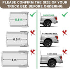 TripleAliners Truck Bed Mat Compatible with 2015-2023 Ford F150 & Lightning Accessories 5.5FT Flush All Weather Protection TPE Heavy Duty Pickup Cargo Mat