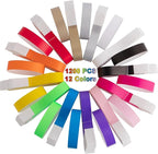 1200 Pcs Plastic Paper Wristbands for Events Neon Color Wrist Bands Concert Identification Wristbands Paper Bracelets Wristbands Party Hand Bands (Multicolor)