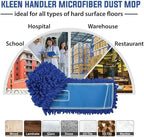 Kleen Handler 18 inch Microfiber Dust Mop | Small Washable Commercial Mop Head Replacement, Pack of 3