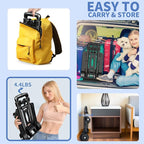 Folding Hand Truck-200 Lbs Trolley Utility Cart, Portable 4-Wheels Lightweight Utility Cart,90KG Heavy Duty Luggage Cart for Moving Airport Travel Shopping and Office Use