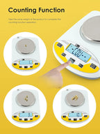 CGOLDENWALL Precision Lab Scale 1000gX0.01g Analytical Electronic Balance Digital Laboratory Scale Precision Jewelry Scales Kitchen Precision Weighing Electronic Scales Calibrated 110V (1000g, 0.01g)