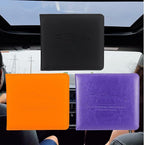 Car Registration and Insurance Holder, Premium Pu Leather Vehicle Glove Box Organizer - for Driver License, Cards & Essential Documents (S-Black)