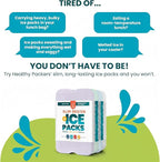 Healthy Packers Reusable Ice Packs for Lunch Boxes - Long Lasting Slim Freezer Packs, Thin Non-Toxic BPA-Free Hard Gel Ice Blocks for Coolers, Kids & Adults Lunch Bags, Travel, Camping, Food Storage