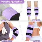 SuzziPad 360° Cold Pack for Calf, Shin, Arm & Elbow – Ice Wrap with Dual-Cover Design, Adjustable Velcro Straps, Leakproof & Reusable Cold Compress for Post-Workout Recovery (2 Packs), Purple
