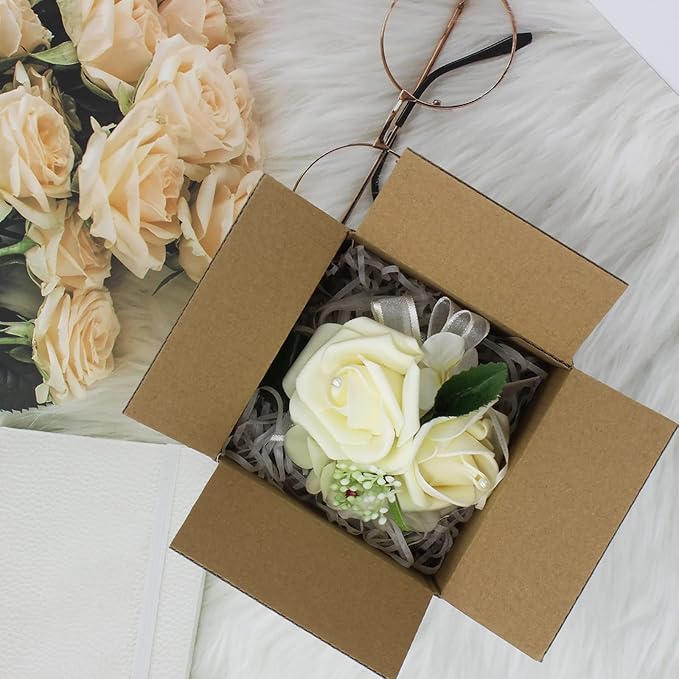 40 Pack Small Shipping Box 4x4x4 inch, Corrugated Cardboard Mailer Shipping Boxes for Small Business Packing Mailing