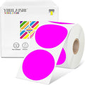 2 inch Dot Stickers Labels Circle Garage Sale Sticker 750Pcs Round Thermal Printer Stickers Printable Writable Price Labels for Yard Sale, Fluorescent Purple
