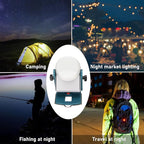 Small LED Work Light 18W Portable Hangable Outdoor Flood Lamp, LED Work Lantern with 360° Rotation, 1600lm Bright Light for 14/18V Battery, ABS and Aluminum Construction for