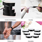 REHALY 1400 Pcs Neon Wristbands for Events - Waterproof Paper Bracelets (Black)