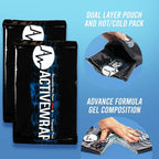 Activewrap Reusable Ice Packs for Injuries - Hot and Cold Gel Compress for Injury Recovery and Pain Relief, Soft, Flexible, Leakproof Pad for Back, Knee, Hip, & Shoulder - Medium (6 x 9 inches)