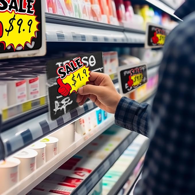 Starburst Sign Sale Stickers 4 x 3 Inches Self-Adhesive Blank Price Tags Sticker Writable Removable Waterproof Labels for Garage Retail Store Business 500 PCS