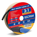 3/8" Heat Shrink Tubing, 32.8 Feet Roll Industry Marine Grade 3:1 Shrink Ratio Shrink tubing, Adhesive Lined Heat Shrink Tube, 3/8 Waterproof Shrink Tube for Wires Home Marine Automotive-Black