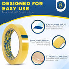 𝟮 𝗣𝗔𝗖𝗞 Original Golden Heavy Duty Packing Tape | Extra Strong Clear Packaging Tape for Home, Office, Gift Wrapping & Moving Boxes | Anti-Tear, Adhesive Shipping Tape Refills 0.96 Inch x 55 Yards