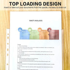 Sheet Protectors, PANDRI 800 Pack Clear Heavy Duty Plastic Page Protectors Sheet Reinforced 11-Hole Fit for 3 Ring Binder Fits Standard 8.5 x 11 Paper, 9.25 x 11.25 Top Loaded, Excluding Acid