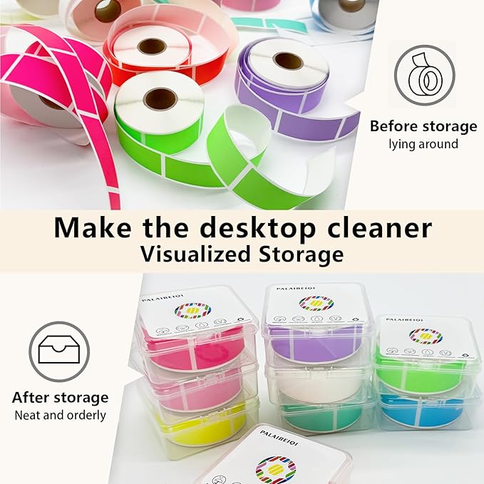 1x2 inch Blank Removable Freezer Labels Printable Rectangle Stickers 500PCS Water Oil Resistant with Perforation Line for Food Containers Jars Pantry Organization, Fluorescent Purple