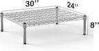 24''W x 30''L x 8''H Chrome Plated Wire Dunnage Rack | Off The Floor Storage