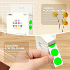 PARLAIM 3/4 Inch Color Coding Label Stickers,500PCS Circle Inventory Sticky Dots Sticker in Dispenser Box,Fluorescent Green Adhesive Round Dot Labels for Office Home(Fluorescent Green)