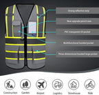 AYKRM Custom Logo Personalised Printed High Visibility Reflective 2 two tone work construction Safety Vest
