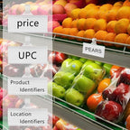 150 Pcs Clear Plastic Wire Shelf Label Holders, Reusable Price Tag Display with Snap Lock, Shelf Tags for Supermarket, Retail, Pantry, 3" x 1.4"