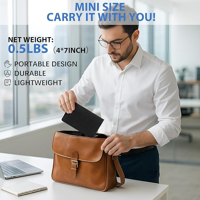 6 Sides Whiteboard Notebook Portable Whiteboard Dry Erase Notebook Portable Dry Erase Board Double Sided Folding Whiteboards White Board for Office Study Meeting(Black,A6: 4.5"×6”)