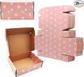 Green Recyclable Cardboard Small Gift Mailer Boxes for Shipping Packaging Craft Mother's Day Gifts Giving Products (Pink, 7.2 x 5.2 x 2 Inch)