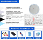 Magnetic Dry Erase Whiteboard Paper with Adhesive, 70" x 35" White Board Film for Wall, Easy to Write and Clean Dry Erase Board for Office, Classroom, Home, Include Marker, Magnetic Eraser and Magnets