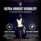 Mesh Reflective Vest with Inside Pocket - High Visibility Reflective Running Safety Vest Straps for Men Women & Kids