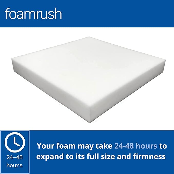 FoamRush 5" x 26" x 26" Upholstery Foam Cushion High Density (Chair Cushion Square Foam for Dinning Chairs, Wheelchair Seat Cushion Replacement)