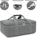 Insulated Casserole Carrier Bag - Large Portable Hot and Cold Food Storage Tote with Handles Thermal Bag for Parties, Picnics, Camping, Travel,Fits 9"x13" Baking Dish,Grey