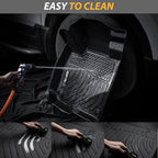 AIPOIL® Floor Mats & Cargo Liner Set for Hyundai Venue 2020-2025 2026 (Only Fit The Upper Floor of The Trunk) All Weather Protection TPE Anti-Slip Car Full Set Floor Liners Custom Accessories - Black