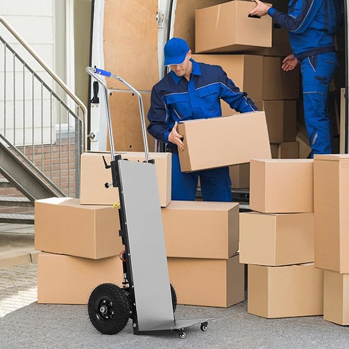Folding Stair Climber Hand Trucks Climbing Cart for Moving Appliance Stair Climbing Hand Truck Dollys Black