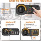 144 Keys Fireproof Key Cabinet, Anti-Theft Heavy Duty Key Lock Box with Key Tags, Adjustable Key Organizer Wall Safe with Combination Lock for Car Office House Garage Rental Business