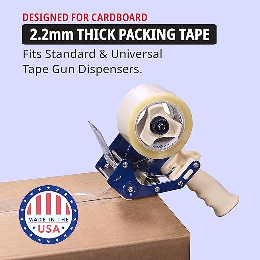 Tape Logic Packing Tape, Heavy Duty 2in x 55yd Clear (1-Pack) | Extra Long Strong Clear Packaging Tape Roll Ideal for Warehouse, Office, Shipping & Moving Boxes