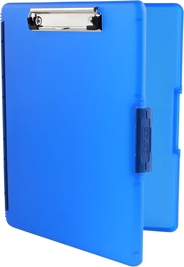 Dexas Slimcase 2 Plastic Clipboard with Storage and Side Opening