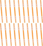 PATIKIL 20 Pcs Loose-Leaf Paper Binding Clamps, Orange Plastic Paper Organizers Notebook Fasteners Reusable Prong Binder Clip for Home Office File Report Chart Documents