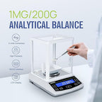 Analytical Balance 200x0.001g Lab Scale 0.001g Accuracy High Precision Scale with Windshield Laboratory Analytical Balance Jewelry Scale (200 * 1mg)
