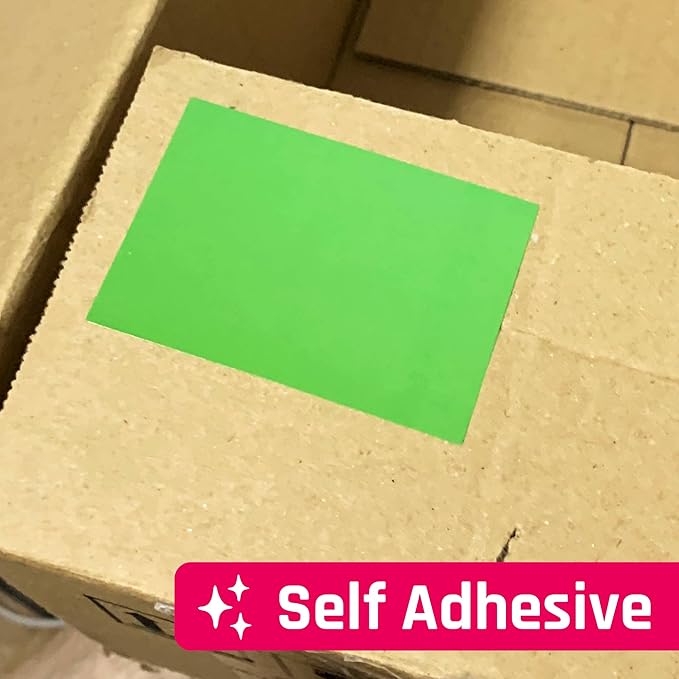 100 Pieces - Large Moving Stickers for Boxes, Colored Box Packing Labels Color Coded - 6 x 4 inches, 4 Assorted Colors