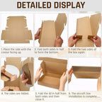 100-Pcs Small Shipping Boxes - 3 Layer Corrugated Cardboard Brown Mailer Boxes for Gift Packaging, Small Business Supplies, Bulk Gift Box(5.91 x 3.94 x 1.57 Inches)