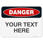 Custom Danger Sign, OSHA Sign, 18x24 Inches, 3M EGP Reflective .080 Aluminum, Fade Resistant, Indoor/Outdoor Use, Made in USA